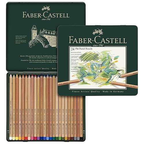 Faber Castell Pitt Pastel Boya Kalem Seti 24 Renk Metal Kutu